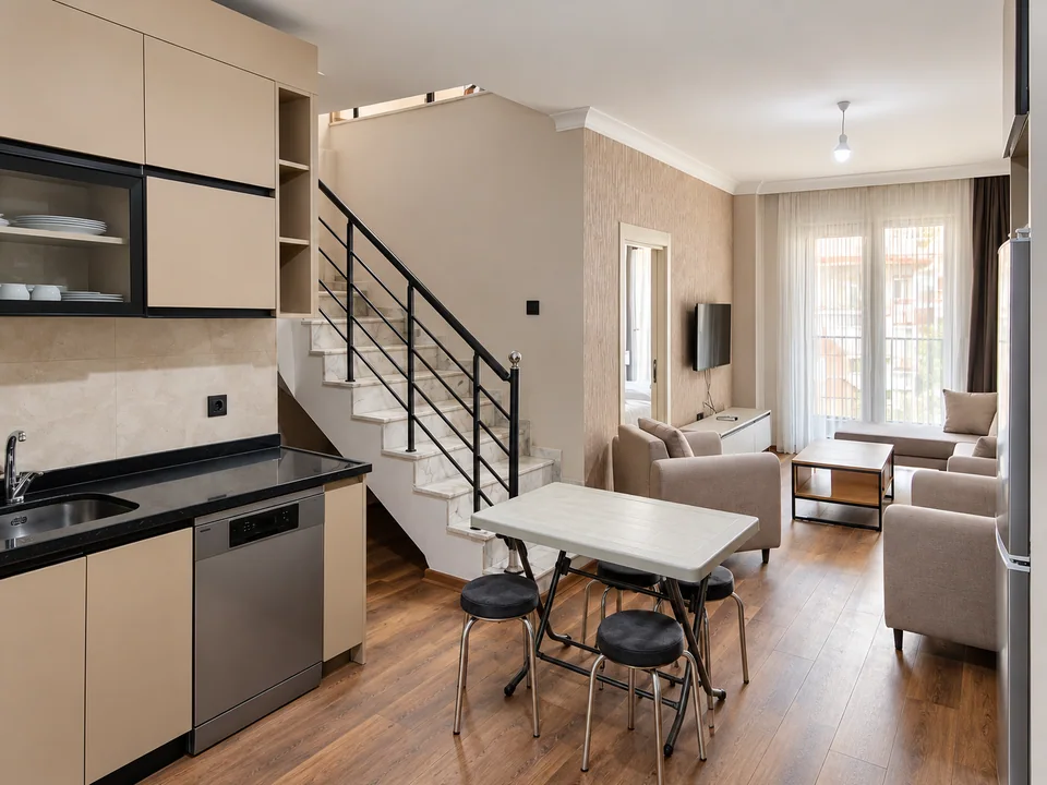 Akay Rezidans 75 m² 2+1 dubleks daire: dubleks dairenin giriş katı
